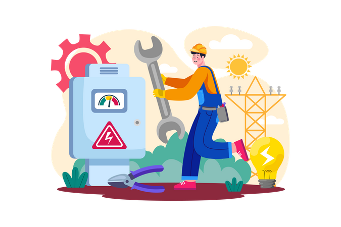 electrical-engineer-illustration-download-in-svg-png-gif-file-formats–electrician-plug-wires-socket-lineman-engineering-careers-pack-tools-equipment-illustrations-4826213